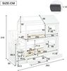 Etagenbett 90×200 cm mit Treppenschrank, Dach und Fenstern, Rausfallschutz, Weiß, ohne Matratze Bild 5