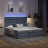 vidaXL Ottoman-Bett mit Matratzen & LEDs Dunkelgrau 160x200 cm Samt 3314403 Bild 3