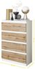 Furnica Kommode Weiß Kommode 60 cm Matt mit 4 Schubladen - Wohn - und Schlafzimmer Bild 2