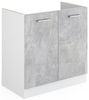 Spülenunterschrank R-Line Beton 80 cm ohne Arbeitsplatte Vicco Bild 5