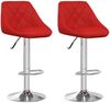 vidaXL Barhocker 2 Stk. Weinrot Kunstleder [335185] Bild 2