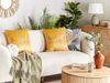 Kissen 2er Set Tiermuster MARULA Samtstoff 45 x 45 cm Senfgelb Bild 3