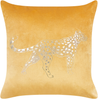 Kissen 2er Set Tiermuster MARULA Samtstoff 45 x 45 cm Senfgelb Bild 4