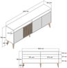 Dmora Konsolentisch Jole, Wohnzimmer-Sideboard, niedriger TV-Schrank, ausgestatteter Wandsockel, 180 x 35 h79 cm, Walnuss und Anthrazit Bild 3