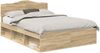vidaXL Bettrahmen Sonoma 160 x 200 cm Massives Kiefernholz 3412873 Bild 2