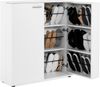 Finori Satos 02A Kommode / Schuhschrank, weiß | Schuhschrank für Flur | Maß: B x H x T ca. 100 x 110 x 34 cm | Schuhschrank mit Platz für bis zu 24 Paar Schuhe 2 Türen mit jeweils 2 Einlegeböden und 3 Kunststoffstangen zur Schuhfixierung Korpus jeweils 2 Einl... Bild 5