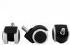 AMSTYLE 5er Set gebremste Hartbodenrollen schwarz/weiß 11mm/Durchmesser 50mm Bild 3