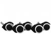 AMSTYLE 5er Set gebremste Hartbodenrollen schwarz/weiß 11mm/Durchmesser 50mm Bild 5