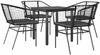 vidaXL 5-tlg. Garten-Essgruppe mit Kissen Schwarz Poly Rattan Glas 3334598 Bild 2