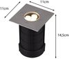 Bodeneinbauspot BELAJA eckig Edelstahl 11cm IP65 - Bodenstrahler für Einfahrt Bild 4