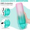 AOPREL Trinkflasche 1l BPA-frei Tritan Sport Auslaufsicher Fitness Camping Büro Bild 3
