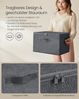 SONGMICS Stoffbox, faltbare Aufbewahrungsbox mit Griffen, für Kleidung, Vliesstoff, 3er Set, grau Bild 3