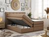 Boxspringbett 7-Zonen Taschenfederkernmatratze und Topper - PREMIUM-10-KING - 200x200cm - Braun Kunstleder - H4 Bild 2