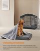 Feandrea Hundebett, Hundekissen XXL, für große Hunde, flauschige Hundematte, Plüsch, 122 x 74 cm, weiche Polsterung, waschbar, rutschfest, schiefergrau Bild 4