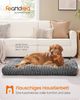 Feandrea Hundebett, Hundekissen XXL, für große Hunde, flauschige Hundematte, Plüsch, 122 x 74 cm, weiche Polsterung, waschbar, rutschfest, schiefergrau Bild 2