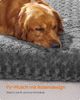 Feandrea Hundebett, Hundekissen XXL, für große Hunde, flauschige Hundematte, Plüsch, 122 x 74 cm, weiche Polsterung, waschbar, rutschfest, schiefergrau Bild 3