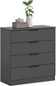 Kommode (B/H/T: 74x80x35 cm) in anthrazit Bild 1
