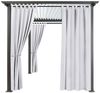 Qelus Outdoorvorhang Blickdicht Vorhang Outdoor Wasserdicht Gardinen Balkon (2 St), Thermo Für Gardinen Garten Terrassen Bild 4