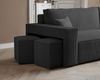 Ecksofa Schlafsofa Sofa ADARA inkl. Hocker Stoff Poso Schwarz Ottomane Rechts Bild 5