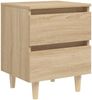 vidaXL Nachttisch mit Kiefernholz-Beinen Sonoma-Eiche 40x35x50 cm 805857 Bild 2