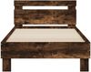 Einzelbettgestell Design für Erwachsene mit Kopfteil Räuchereiche 75x190 cm Holzwerkstoff d3185e Bild 5