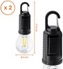 Spetebo LED Solarleuchte 2er Set Glühbirne per USB wieder aufladbar, Dimmbar, LED fest integriert, warm weiß, Garten Dekolampe zum Aufhängen, 3 Leuchtmodi Bild 2