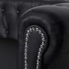vidaXL Chesterfield-Sofa 3-Sitzer Kunstleder Schwarz 242370 Bild 4