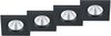 4er SET IP65 LED Deckeneinbaustrahler Schwarz eckig, dimmbar, 8,5cm Bild 2