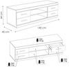 TV Lowboard 140 Nussbaum IMPERIA-129 Bild 4