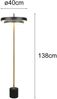 Dimmbare LED Stehlampe KEATON im modernen Design, Schwarz Gold, Höhe 138cm Bild 4