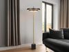 Dimmbare LED Stehlampe KEATON im modernen Design, Schwarz Gold, Höhe 138cm Bild 5