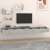 vidaXL Wandschränke 2 Stk. Betongrau 102x30x20 cm Holzwerkstoff 3115903 Bild 3