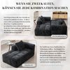 LVHOM Chaiselongue Schlafsofa mit Kissen, Lounge Sessel Relaxsessel Einzelsessel mit Seitentasche, Sofa Schlaffunktion, Sessel für Wohnzimmer Bild 5