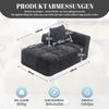 LVHOM Chaiselongue Schlafsofa mit Kissen, Lounge Sessel Relaxsessel Einzelsessel mit Seitentasche, Sofa Schlaffunktion, Sessel für Wohnzimmer Bild 3