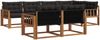 vidaXL Outdoor-Sofagarnitur mit Kissen 7 pcs Natürlich und Schwarz 3369551 Bild 2