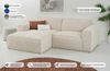 Home affaire Ecksofa Avelin, 228 cm, L-Form, Chenille, Struktur-Boucle, mit Wellenunterfederung, Kedernaht, bodentief, Skandi-Design Bild 3