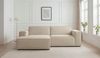 Home affaire Ecksofa Avelin, 228 cm, L-Form, Chenille, Struktur-Boucle, mit Wellenunterfederung, Kedernaht, bodentief, Skandi-Design Bild 2