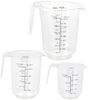 Spetebo Messbecher Kunststoff Messbecher 3er Set - 0,25 / 0,5 / 1 L, Kunststoff, (Set, 3-St, 3er Set), stapelbare Messkannen Bild 1