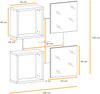 Diele Spiegel Easy T7 in Wotan und Schwarz 100 x 100 cm Bild 2