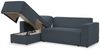 Ecksofa Schlafsofa WALDO Stoff Brooklyn Meeresblau Ottomane Links Bild 3