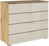 OTTO home Schubkastenkommode Sideboard Schubladenkommode Schubladenkommode AGORDO mit Glasfront (in zwei Griff-Farben, Breite 80 cm), vier große und geräumige Schubladen mit viel Stauraum MADE IN GERMANY Bild 2