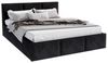 FDM Polsterbett Bettrahmen Bettgestell 90x200, 120x200, 140x200, 160x200, 180x200cm (MADE IN EU - mit hochwertigem Velours Bezug, Bettrahmen, Bett, Optional mit Matratze bestellbar, mit großen gepolsterten Kopfteil, mit Bettkasten zum aufklappen), Meta... Bild 4