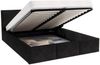 FDM Polsterbett Bettrahmen Bettgestell 90x200, 120x200, 140x200, 160x200, 180x200cm (MADE IN EU - mit hochwertigem Velours Bezug, Bettrahmen, Bett, Optional mit Matratze bestellbar, mit großen gepolsterten Kopfteil, mit Bettkasten zum aufklappen), Meta... Bild 3