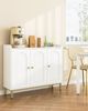 Sideboard, Buffetschrank, Küchenschrank, Küchekommode, Geschirrschrank mit 3 Türen, Verstellbare Einlegeböden, für Küche und Wohnzimmer, Aufbewahrungsschrank 30 x 100 x 80,5 cm, Weiß Bild 3