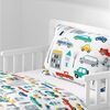 MTOnlinehandel Babybettwäsche Auto Fahrzeuge Baustelle Polizei 100x135 + 40x60 cm, 100 % Baumwolle, Renforcé, 2 teilig, Kleinkinderbettwäsche mit Reißverschluss Bild 2