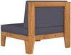 vidaXL Modular-Ecksofa mit Dunkelgrauen Kissen Akazie Massivholz 312149 Bild 5