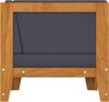 vidaXL Modular-Ecksofa mit Dunkelgrauen Kissen Akazie Massivholz 312149 Bild 4