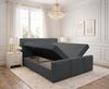 AX LIVING Boxspringbett Ankarra 140x200 cm Grau Bett mit Stauraum Bild 3