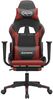 Gaming-Stuhl mit Massage & Fußstütze Schwarz Weinrot Kunstleder, Drehbar [345464] Bild 4