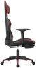 Gaming-Stuhl mit Massage & Fußstütze Schwarz Weinrot Kunstleder, Drehbar [345464] Bild 5